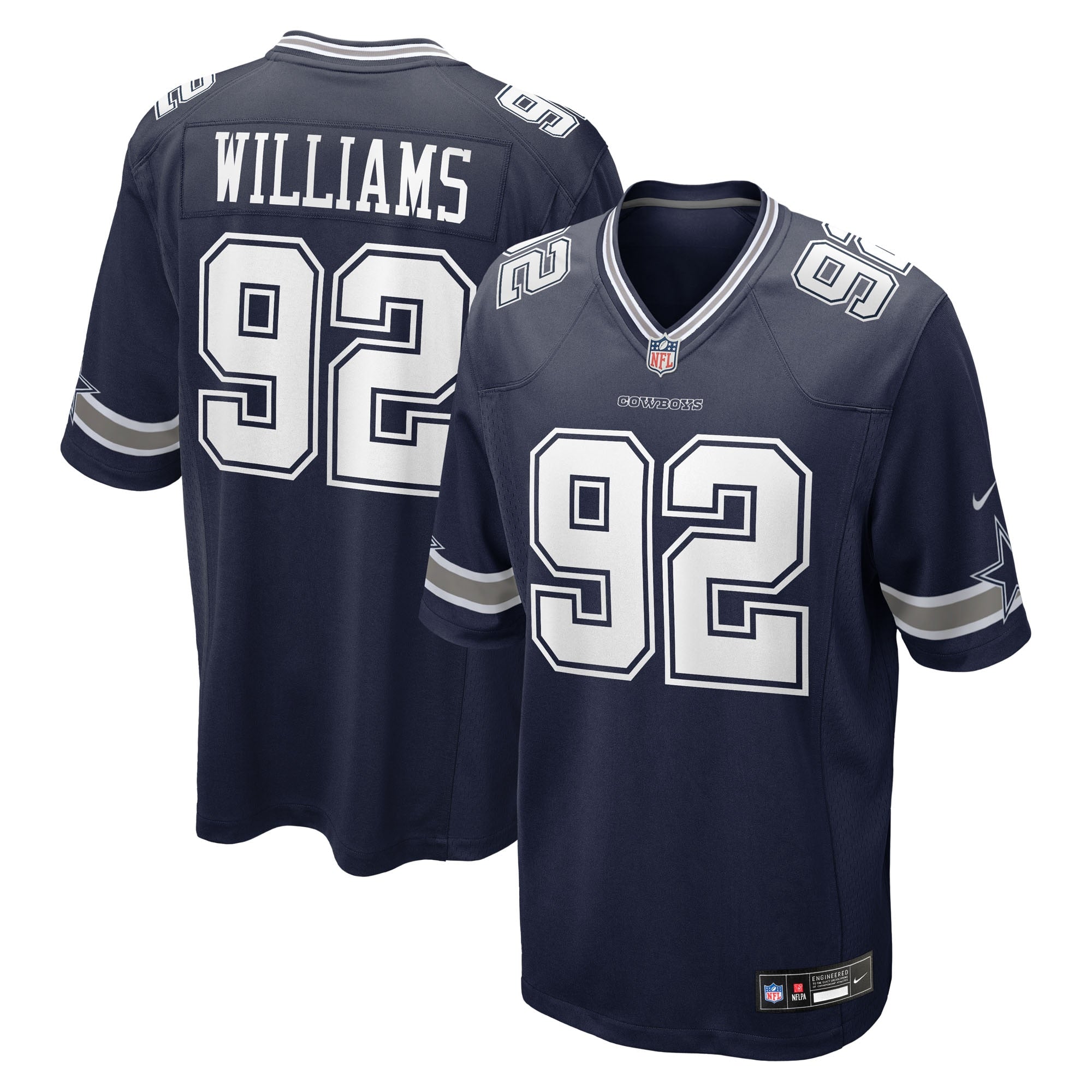 Quinnen Williams Dallas Cowboys Nike Game Jersey - White/Navy - Image 9