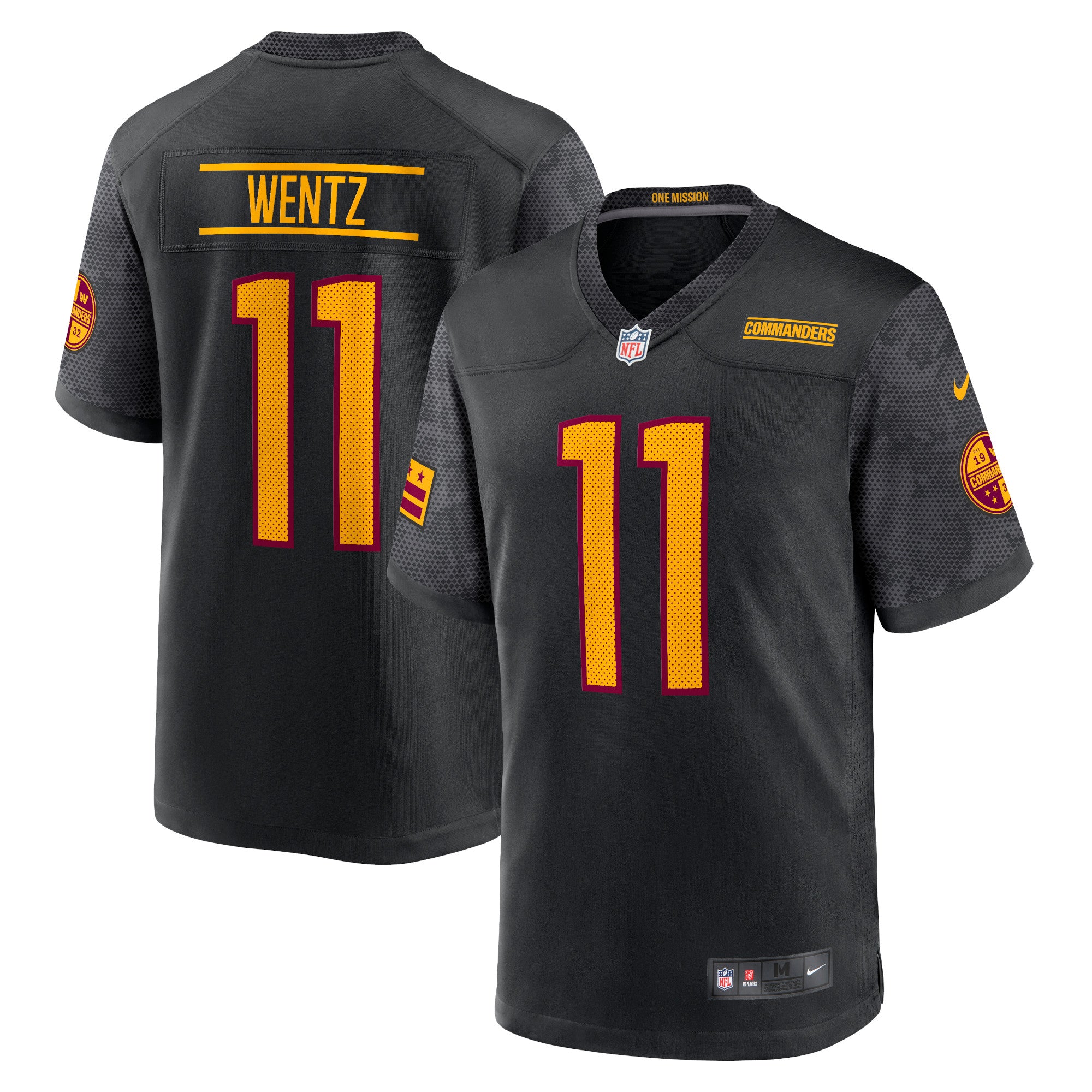 Carson Wentz Washington Commanders Nike Game Jersey - Burgundy/Black - Image 6