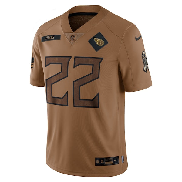 Derrick Henry Tennessee Titans Nike 2023 Salute To Service Limited Jersey - Brown - Image 3
