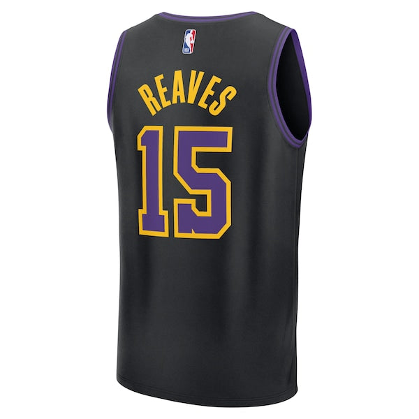 Austin Reaves Los Angeles Lakers Youth 2025/26 City Edition Fast Break Jersey - Black - Image 3