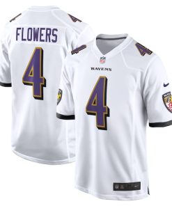 Zay Flowers Baltimore Ravens Nike  Game Jersey -  White