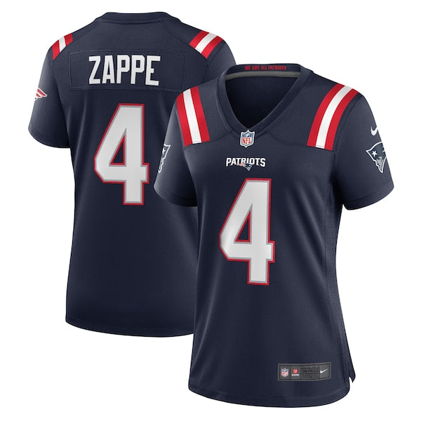 Bailey Zappe New England Patriots Nike Women's Game Player Jersey - Navy/Red/White - Image 2