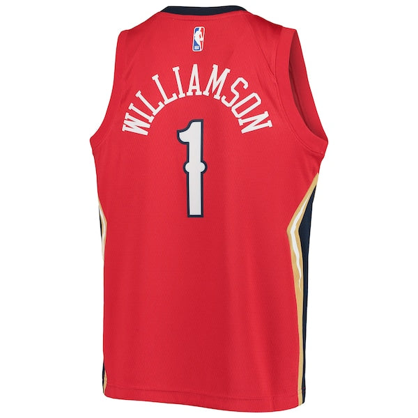 Zion Williamson New Orleans Pelicans Jordan Brand Youth 2020/21 Swingman Player Jersey - Statement Edition - Red - Image 3