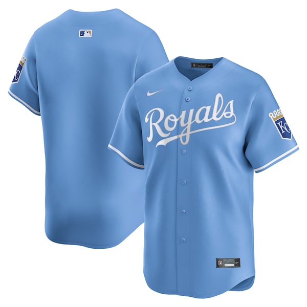 Kansas City Royals Nike Alternate Limited Jersey - Light Blue/White - Image 2