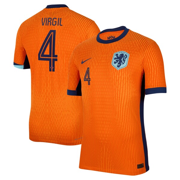 Virgil van Dijk Netherlands National Team Nike 2024 Home Authentic Jersey - Orange - Image 3