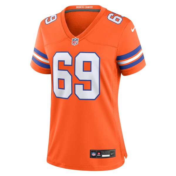 Mark Schlereth Denver Broncos Nike Women's Mile High Collection 1977 Throwback Retired Player Game Jersey - Orange - Image 2