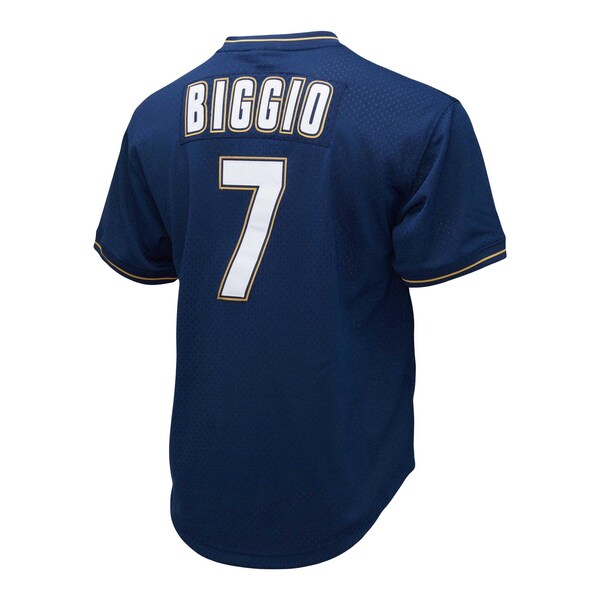 Craig Biggio Houston Astros 1991 Cooperstown Collection Mesh Pullover Jersey - Navy - Image 3