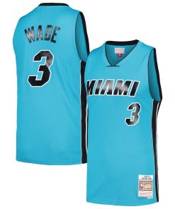 Dwyane Wade Miami Heat Hardwood Classics 2005/06 Tropical Swingman Jersey - Blue