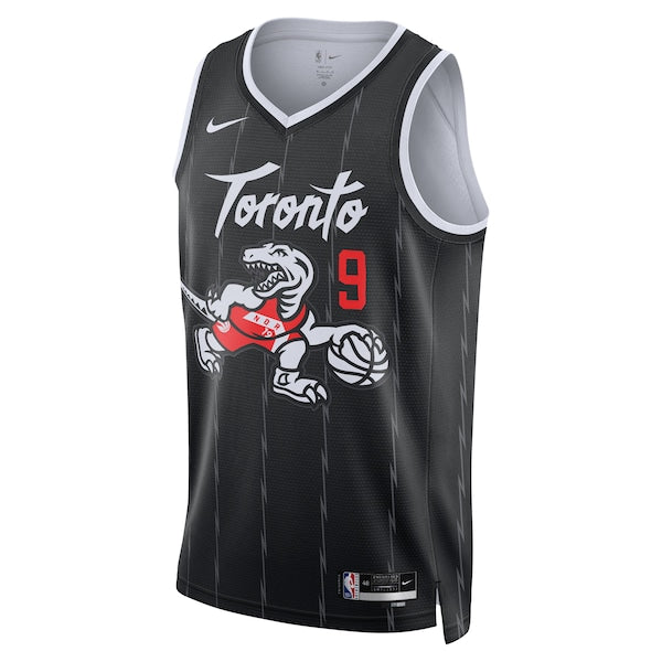 RJ Barrett Toronto Raptors Nike Unisex 2025/26 Swingman Jersey - Black - City Edition - Image 2