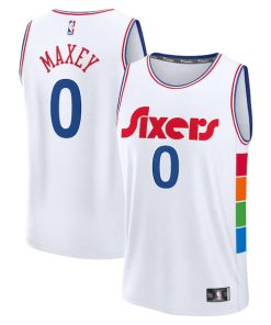 Tyrese Maxey Philadelphia 76ers  Youth 2024/25 Fast Break Player Jersey - City Edition - White