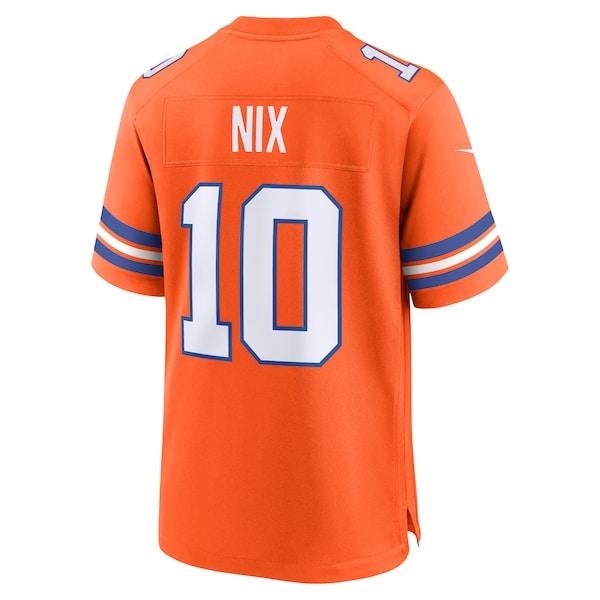 Bo Nix Denver Broncos Nike Mile High Collection 1977 Throwback Player Game Jersey - Orange - Image 3