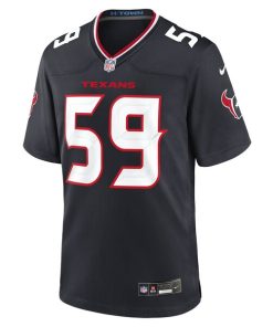 Alternative view of Kingsley Jonathan Houston Texans Nike Team Game Jersey -  Navy