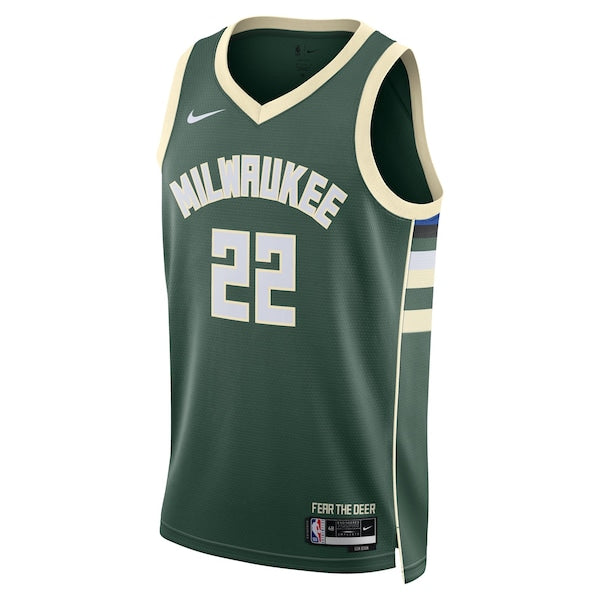 Khris Middleton Milwaukee Bucks Nike Unisex Swingman Jersey - Icon Edition - Hunter Green - Image 2