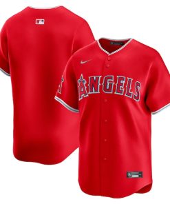 Alternative view of Los Angeles Angels Nike Alternate Limited Jersey - Red/White
