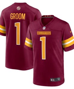 Number 1 Groom Washington Commanders Nike Game Jersey - Burgundy