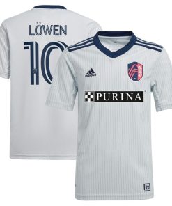 Eduard L?wen St. Louis City SC adidas Youth 2024 The Spirit Kit Replica Jersey - Gray