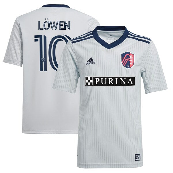 Eduard L?wen St. Louis City SC adidas Youth 2024 The Spirit Kit Replica Jersey - Gray