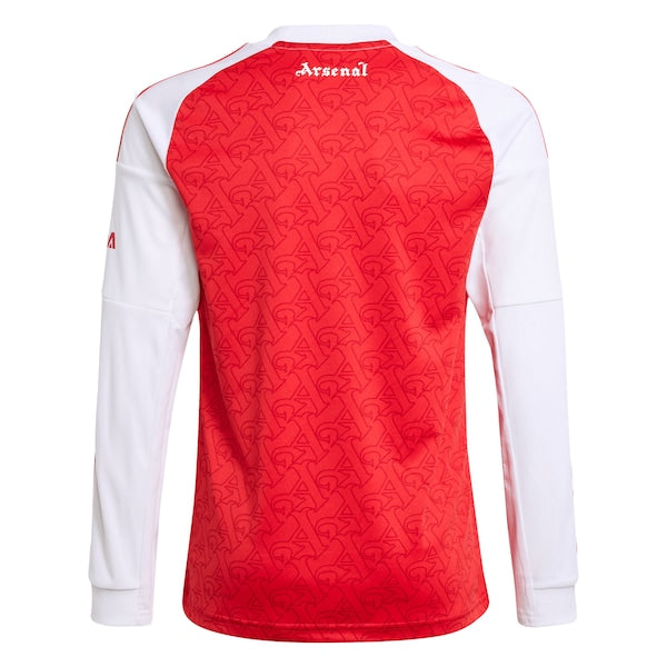 Arsenal adidas Youth 2025/26 Home Replica Long Sleeve Jersey - Red - Image 2