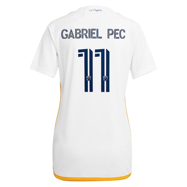 Gabriel Pec LA Galaxy adidas Women's 2024 Angelino Kit Replica Player Jersey - White - Image 3