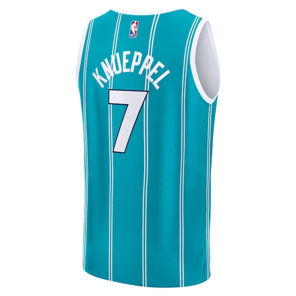 Kon Knueppel Charlotte Hornets Youth 2025 NBA Draft First Round Pick Fast Break Replica Jersey - Icon Edition - Teal - Image 3
