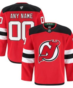 New Jersey Devils Home Authentic Pro Custom Jersey - Red