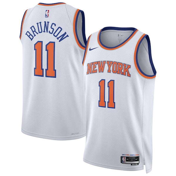 Jalen Brunson New York Knicks Nike Unisex Swingman Jersey - Association Edition - White/Blue - Image 2