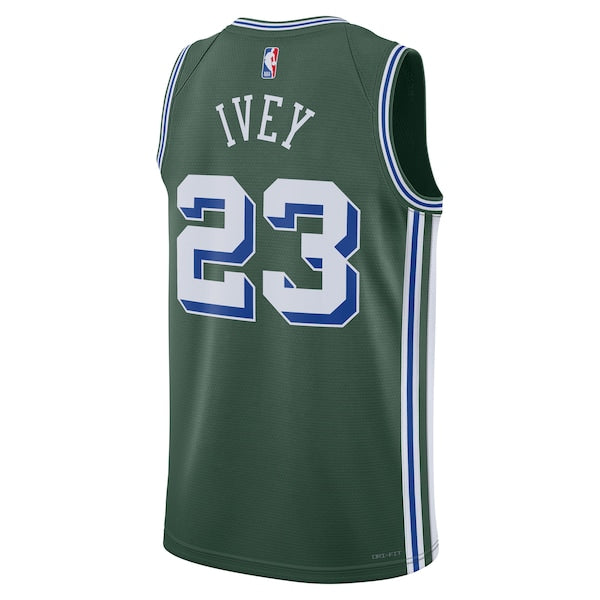 Jaden Ivey Detroit Pistons Nike 2022/23 Swingman Jersey - City Edition - Green - Image 3
