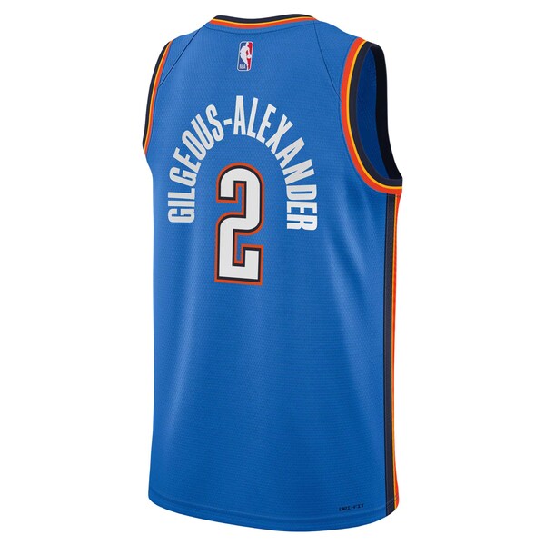 Shai Gilgeous-Alexander Oklahoma City Thunder Nike Youth Swingman Jersey - Icon Edition - Blue - Image 3