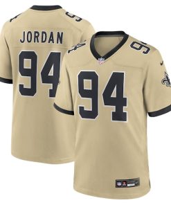 Alternative view of Cameron Jordan New Orleans Saints Nike Gameday Golds Alternate Game Player Jersey - Gold/Black