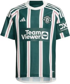 Alternative view of Manchester United adidas Youth 2023/24 Away Replica Jersey - Green