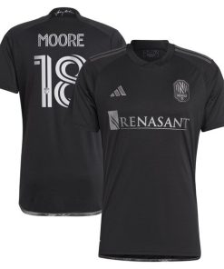 Shaq Moore Nashville SC adidas 2024 Man In Black Kit Replica Player Jersey - Black