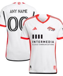 Alternative view of San Jose Earthquakes adidas 2024 The 50 Kit Authentic Custom Jersey - White