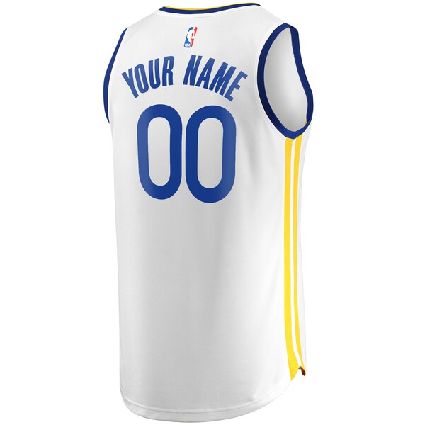 Golden State Warriors Fast Break Custom Replica Jersey White - Association Edition/Royal - Image 5