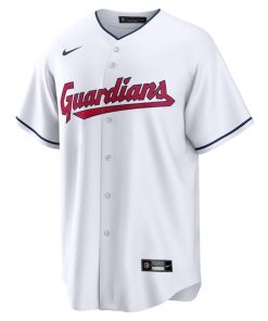 Alternative view of Andr¨¦s Gim¨¦nez Cleveland Guardians Nike Home  Replica Player Jersey - White