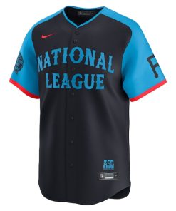 Alternative view of Paul Skenes National League Nike 2024 MLB All-Star Game Limited Player Jersey - Navy