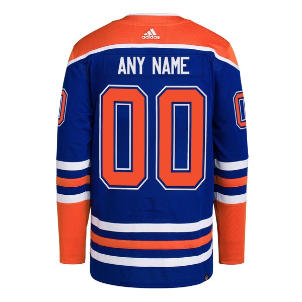Edmonton Oilers adidas Home Primegreen Authentic Custom Jersey - Royal - Image 3