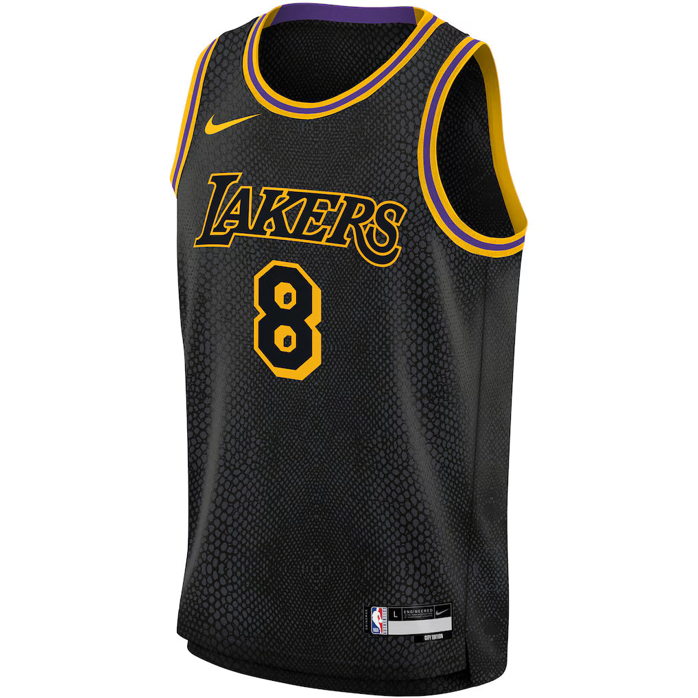 Kobe Bryant Los Angeles Lakers Nike Youth Swingman Jersey - City Edition - Black - Image 2