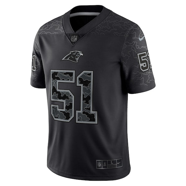 Sam Mills Carolina Panthers Nike Retired Player RFLCTV Limited Jersey - Black - Image 3