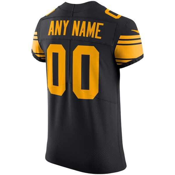 Pittsburgh Steelers Nike Vapor Untouchable Elite Custom Color Rush Jersey - Black - Image 3