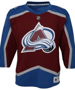 Alternative view of Colorado Avalanche Youth Home Custom Replica Jersey - Burgundy