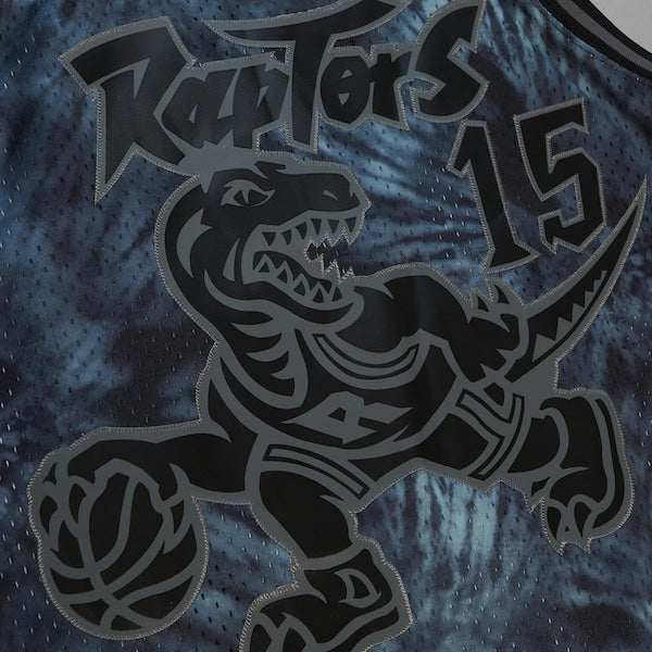 Vince Carter Toronto Raptors Hardwood Classics 1998/99 Tie-Dye Swingman Jersey - Black - Image 7