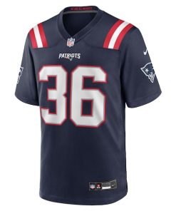 Alternative view of Andres Borregales New England Patriots Nike Team Game Jersey -  Navy