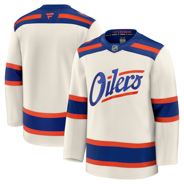 Edmonton Oilers Alternate Premium Jersey - Light Beige/Royal/White