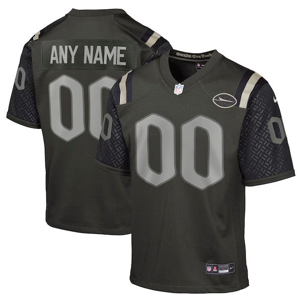 New York Jets Nike Youth 2025 Rivalries Collection Custom Game Jersey - Gotham Green