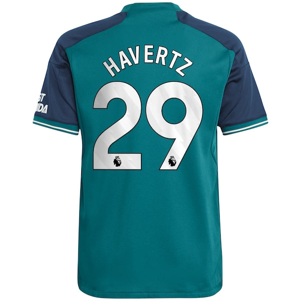 Kai Havertz Arsenal adidas Youth 2023/24 Third Replica Player Jersey - Green - Image 3
