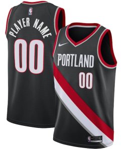 Portland Trail Blazers Nike Swingman Custom Jersey Black - Icon Edition