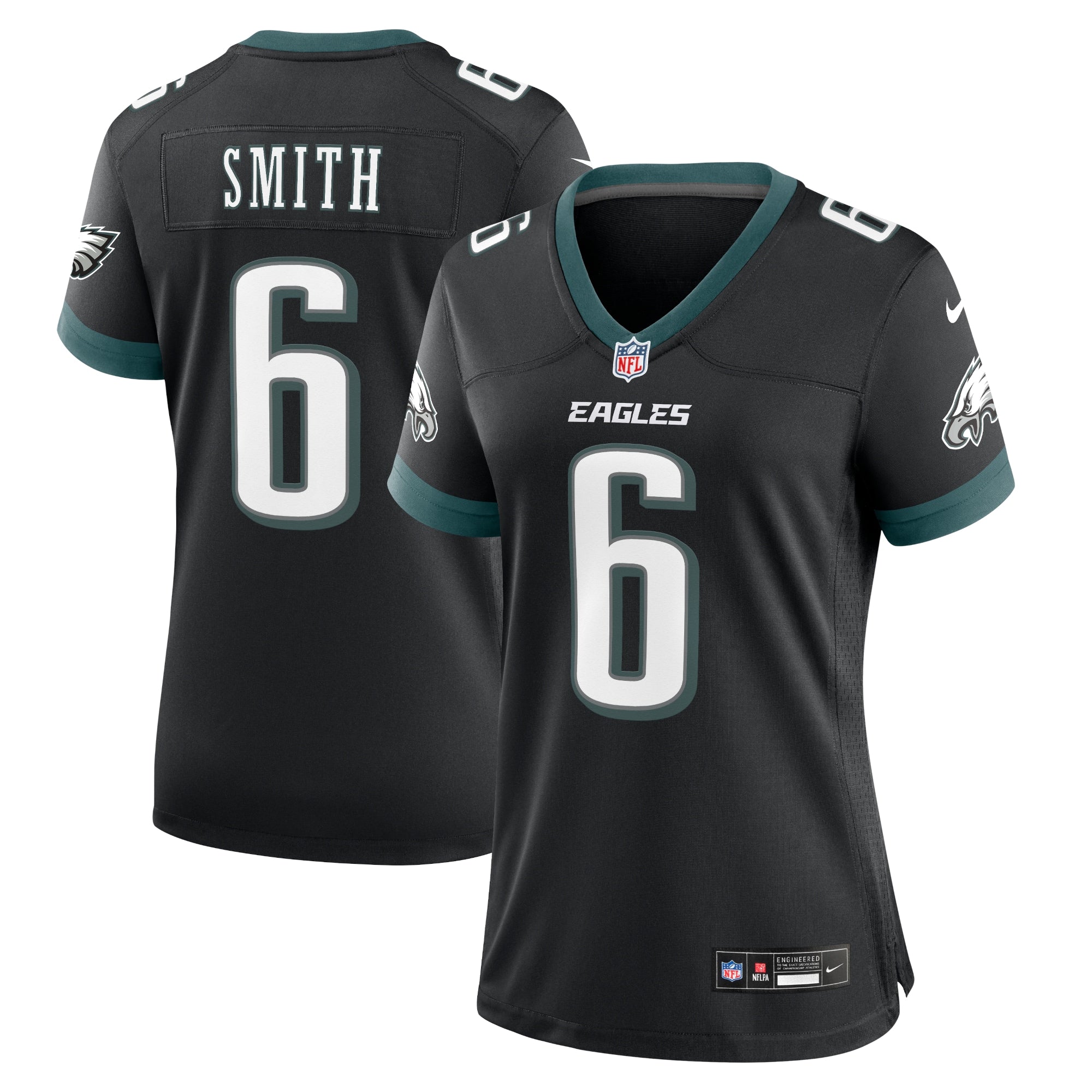 DeVonta Smith Philadelphia Eagles Nike Women's Team Game Jersey - Midnight Green/Black - Image 6