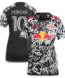 Lewis Morgan New York Red Bulls adidas Women's 2024 Freestyle Replica Player Jersey - Black
