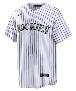 Alternative view of Colorado Rockies Nike Home Blank Replica Jersey - White