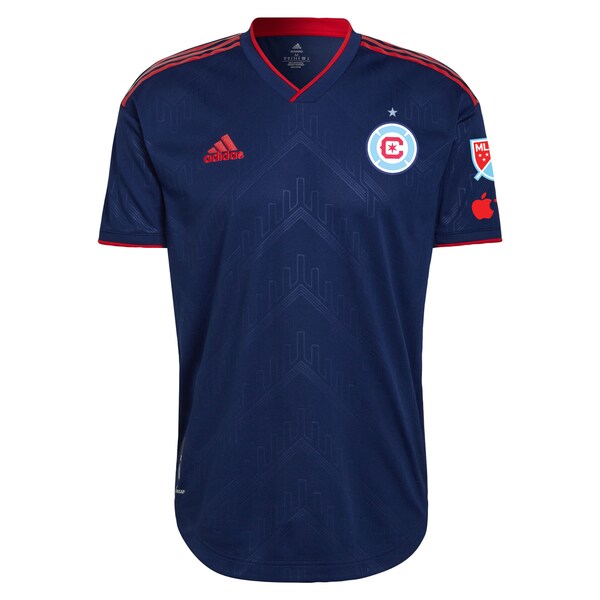Chicago Fire adidas 2024 Water Tower Kit Authentic Custom Jersey - Blue - Image 2